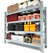 Amazon.co.jp: Lhysn 業務用 スチールラック 4段 メタル製 ガレージ